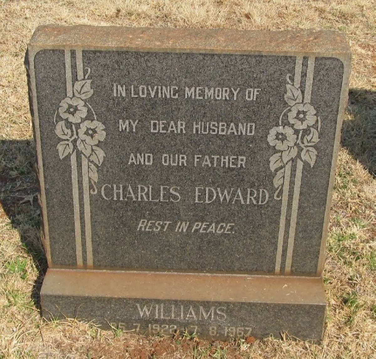 WILLIAMS Charles Edward 1922-1967