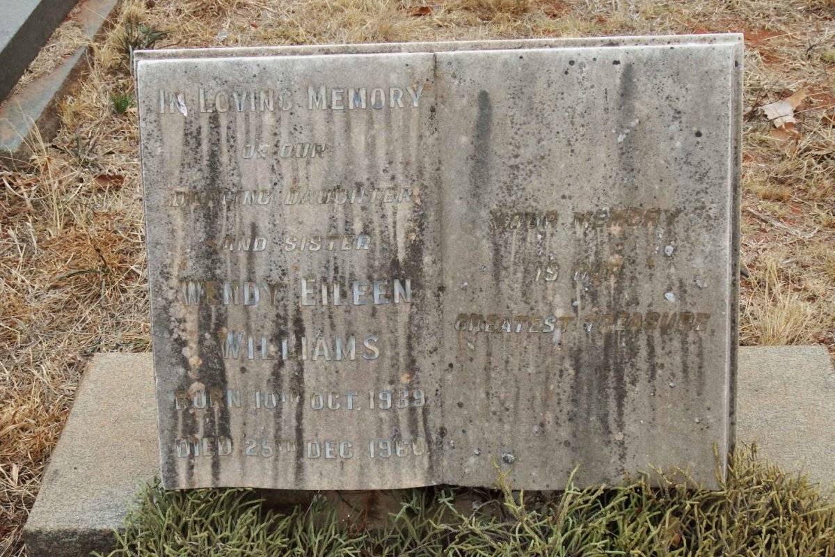 WILLIAMS Wendy Eileen 1939-1960