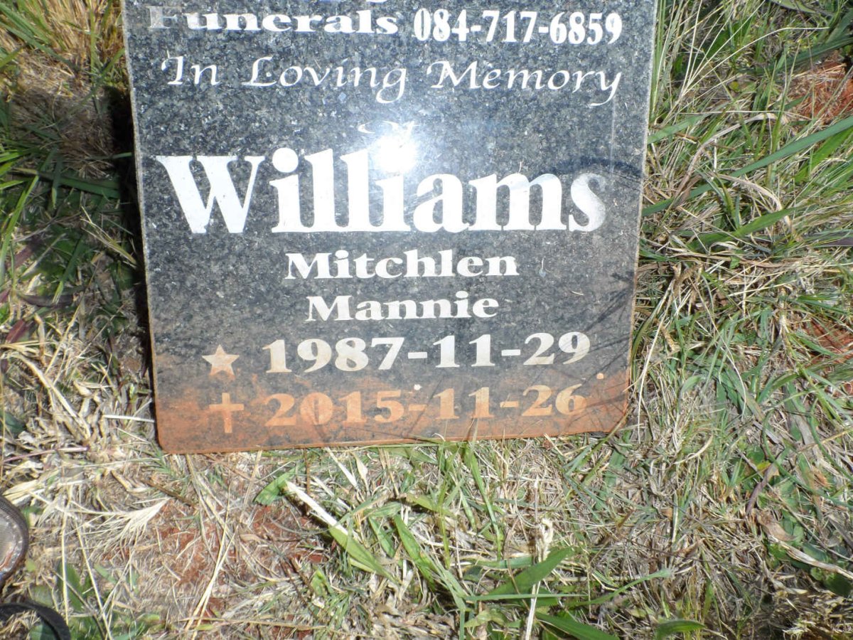 WILLIAMS Mitchlen Mannie 1987-2015
