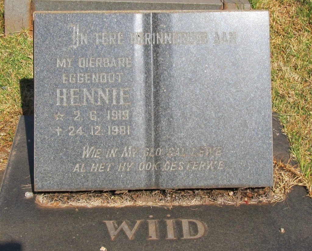 WIID Hennie 1919-1981