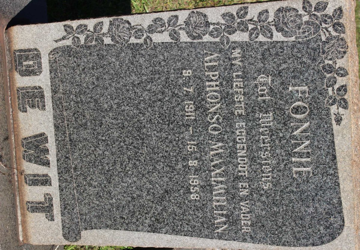 WIT Alphonso Maximilian, de 1911-1958