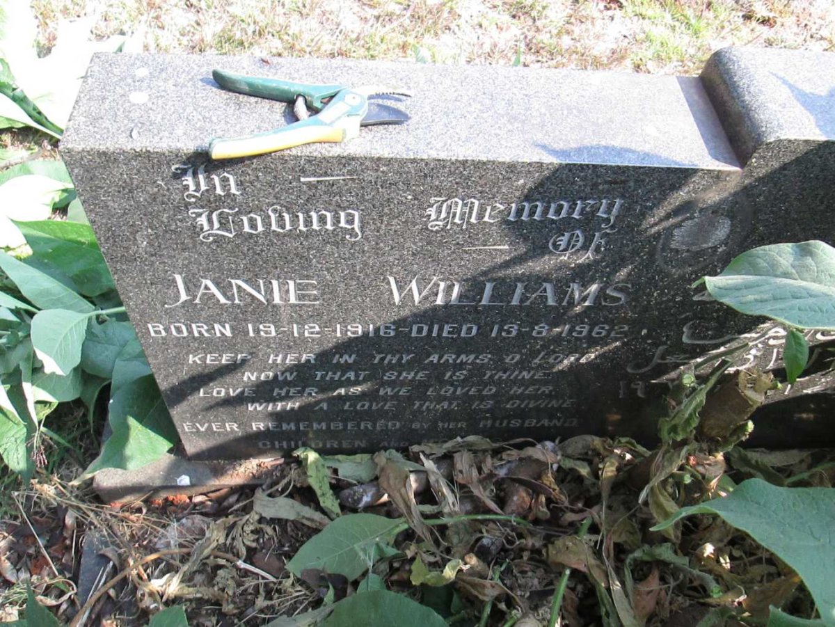 WILLIAMS Janie 1916-1962