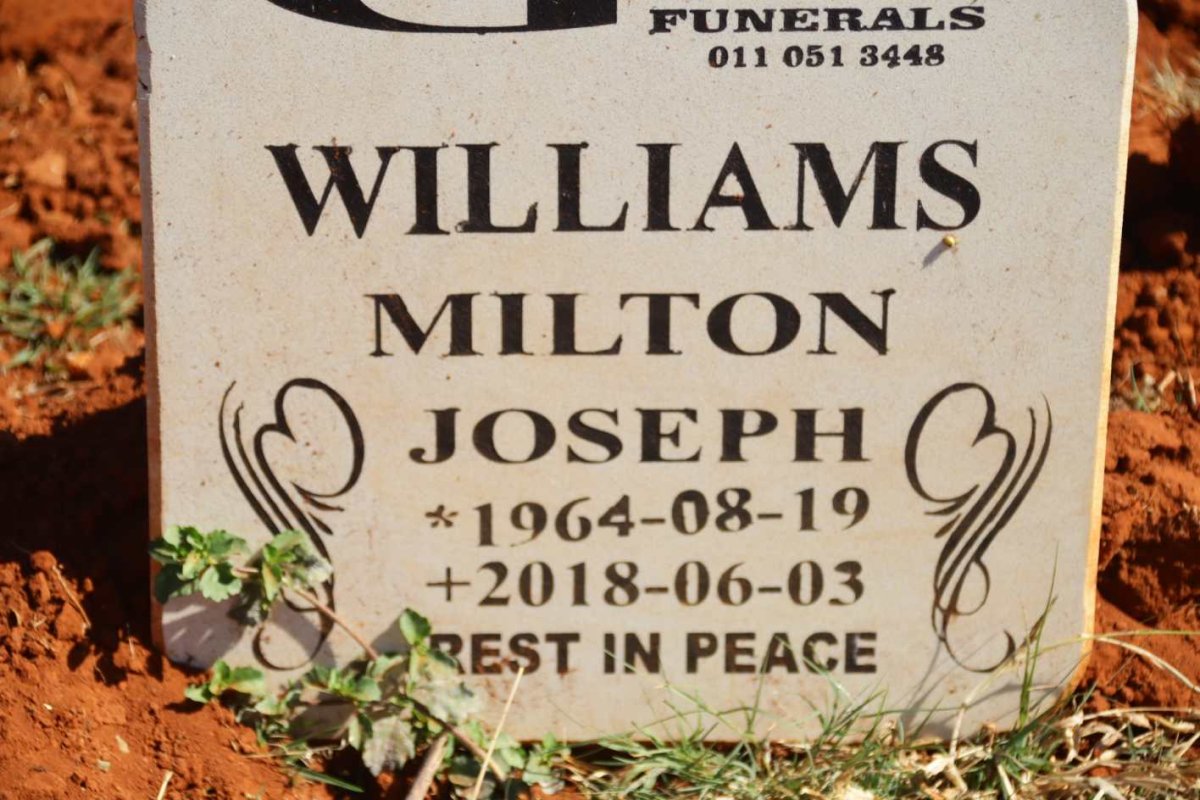 WILLIAMS Milton Joseph 1964-2018