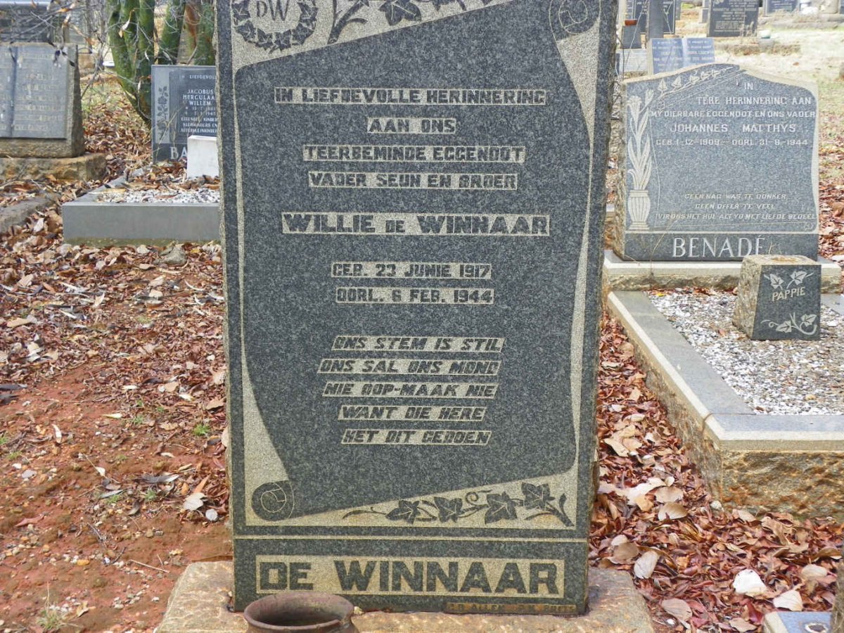 WINNAAR Willie, de 1917-1944