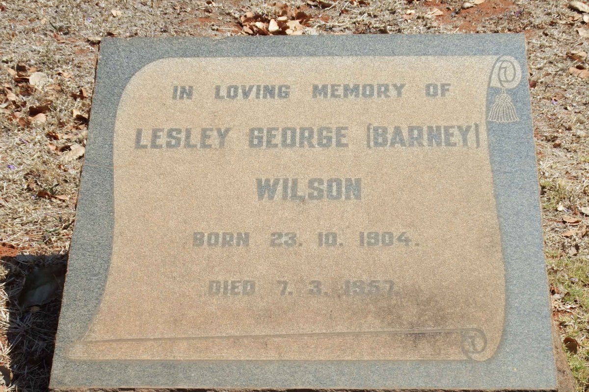 WILSON Lesley George 1904-1957