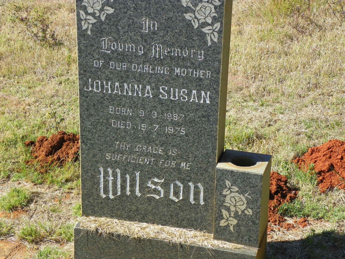 WILSON Johanna Susan 1887-1975