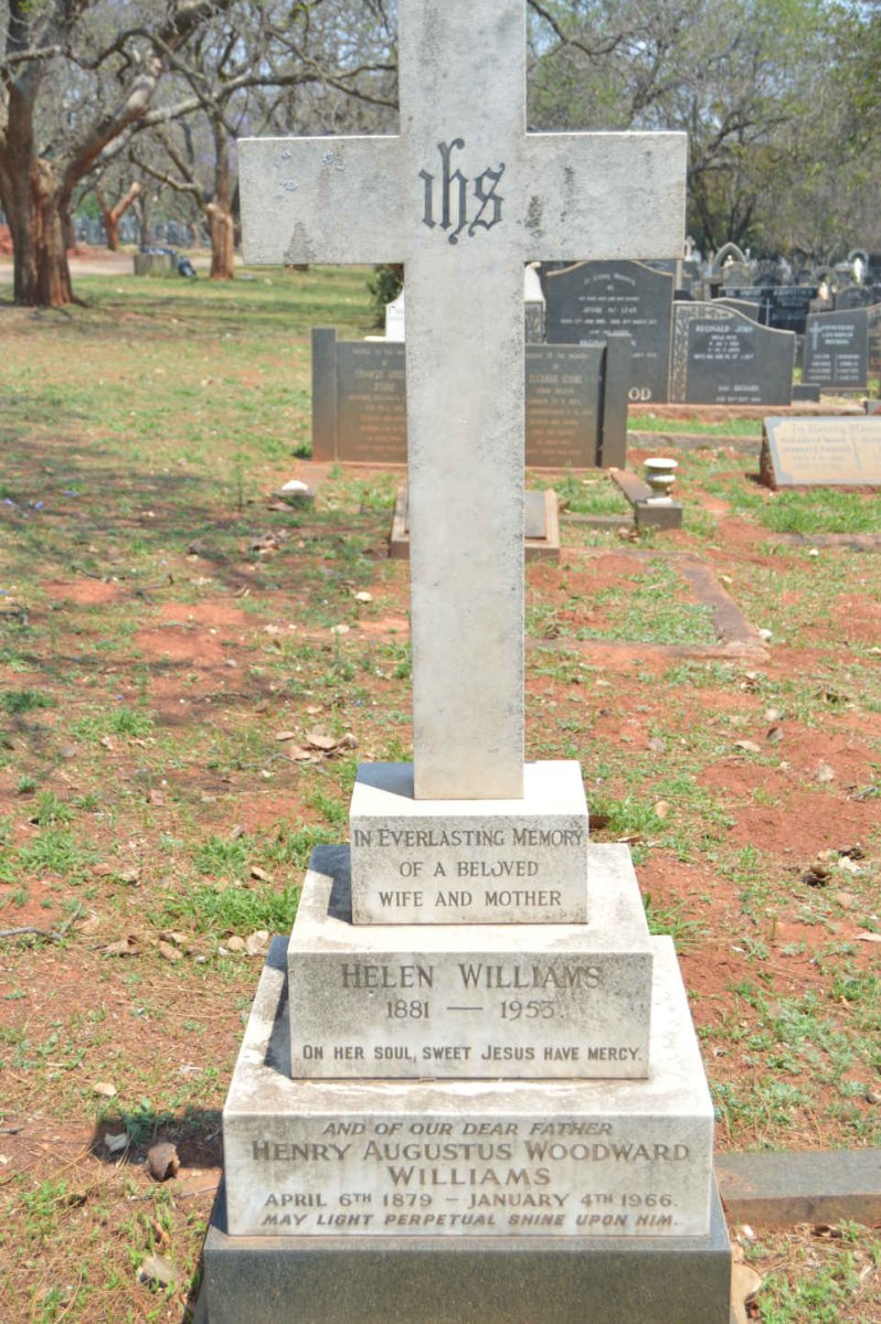 WILLIAMS Henry Augustus Woodward 1879-1966 &amp; Helen 1881-1953