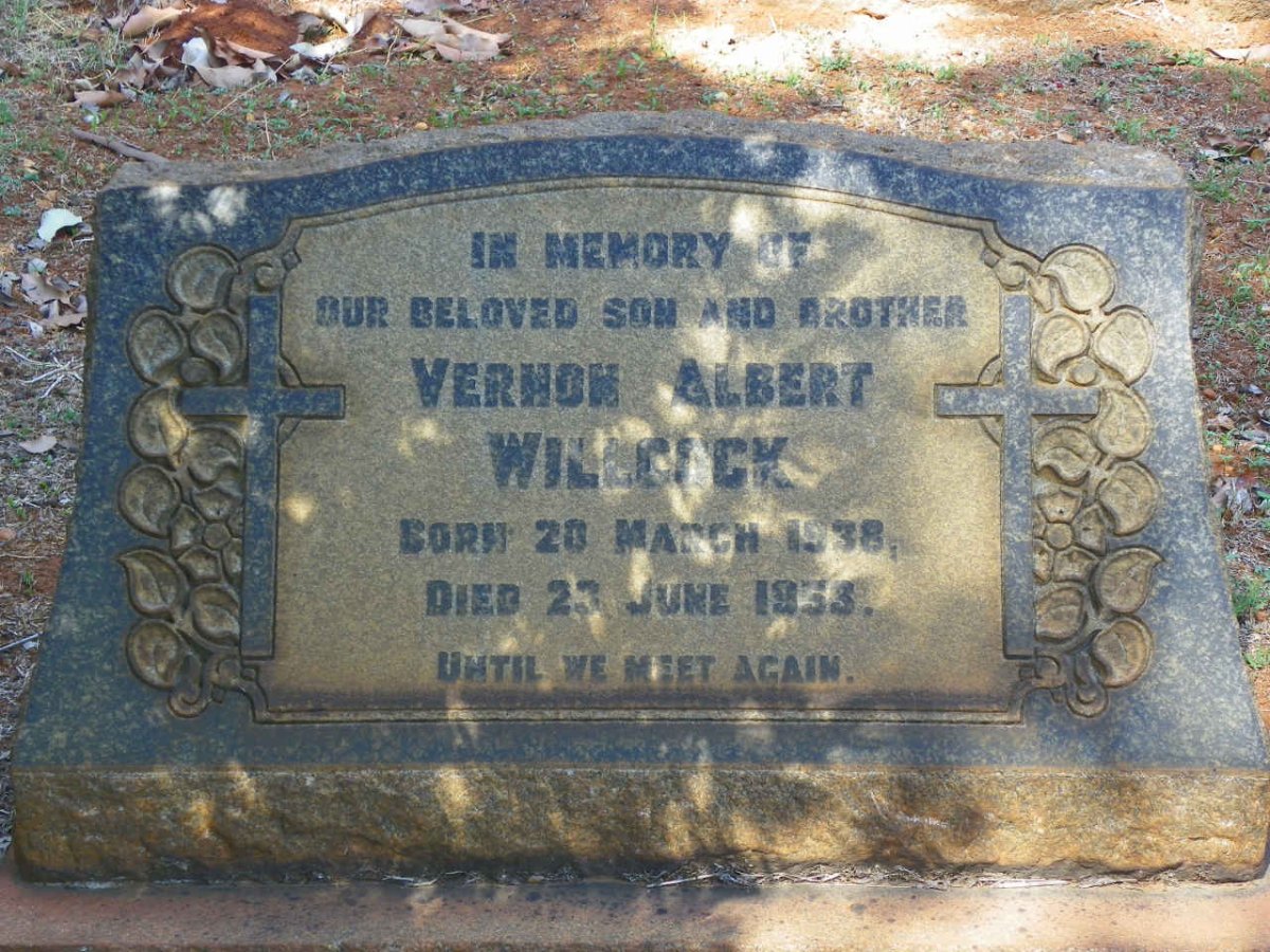 WILLCOCK Vernon Albert 1938-1953