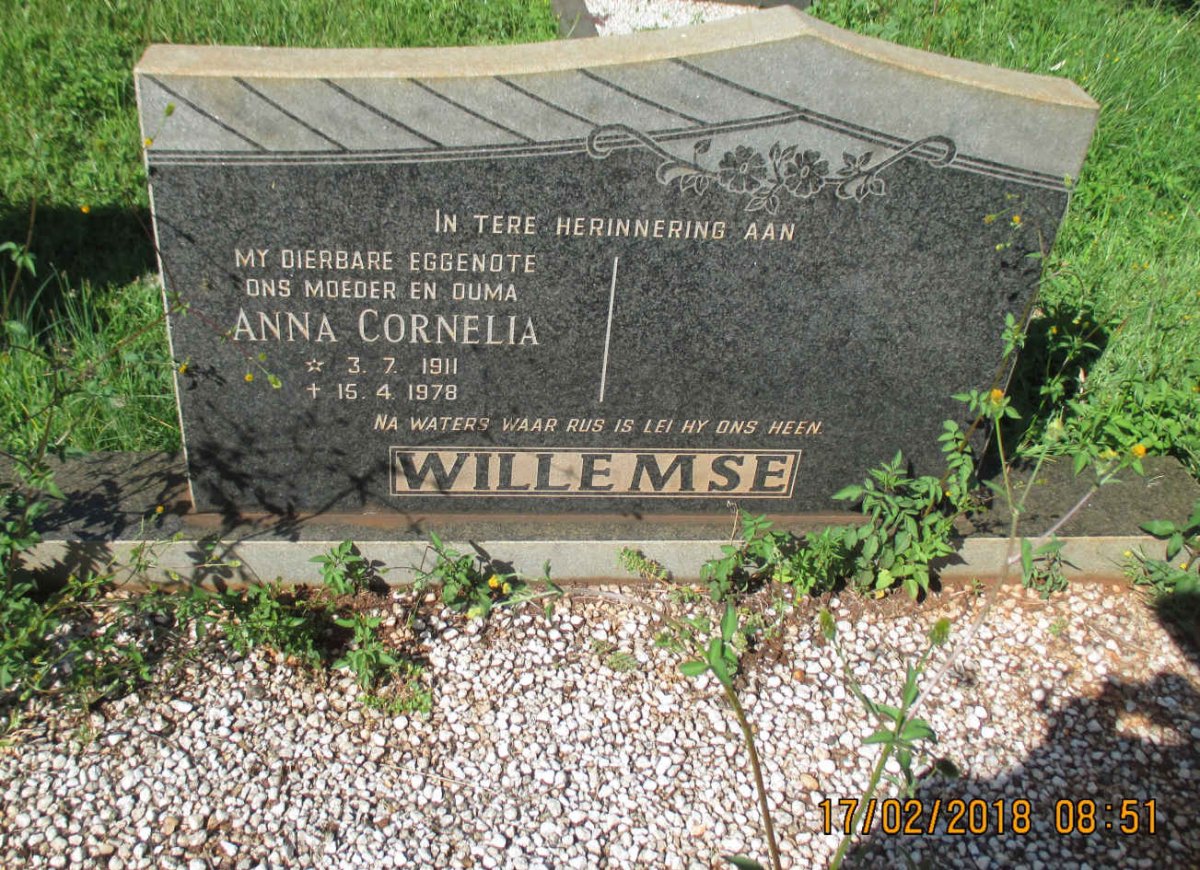 WILLEMSE Anna Cornelia 1911-1978