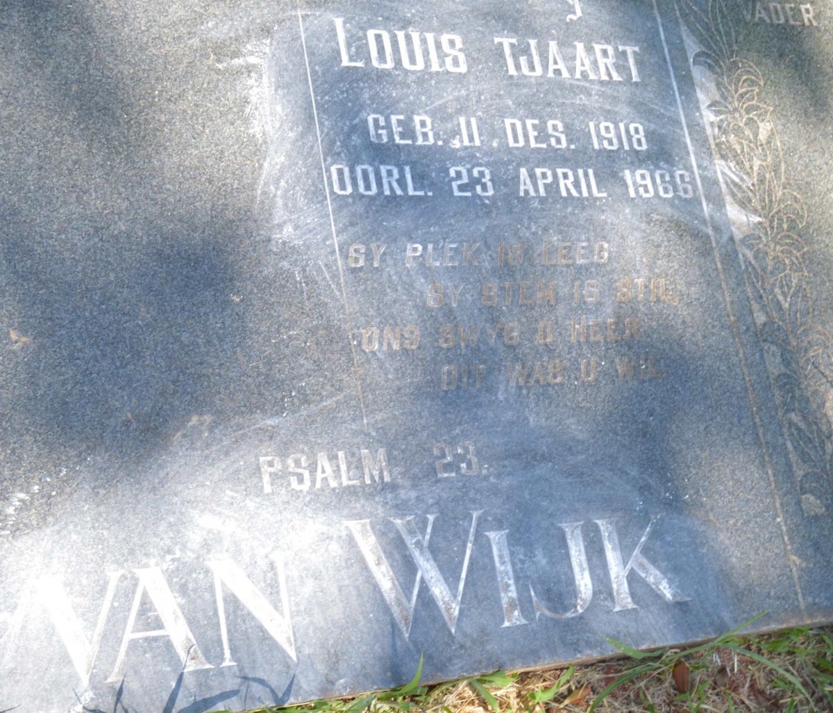 WIJK Louis Tjaart, van 1918-1966