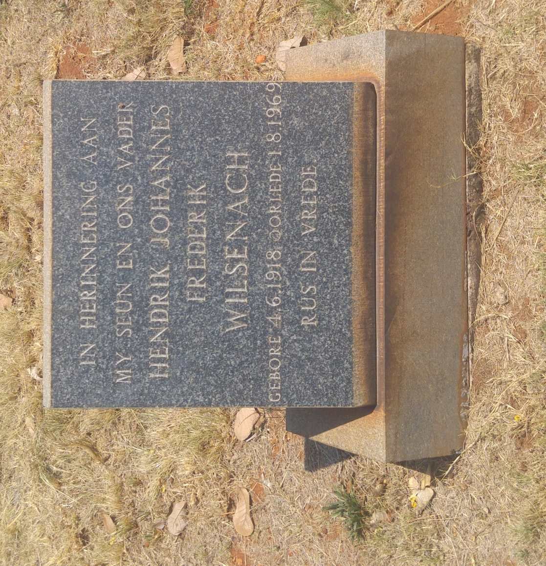 WILSENACH Hendrik Johannes Frederik 1918-1969