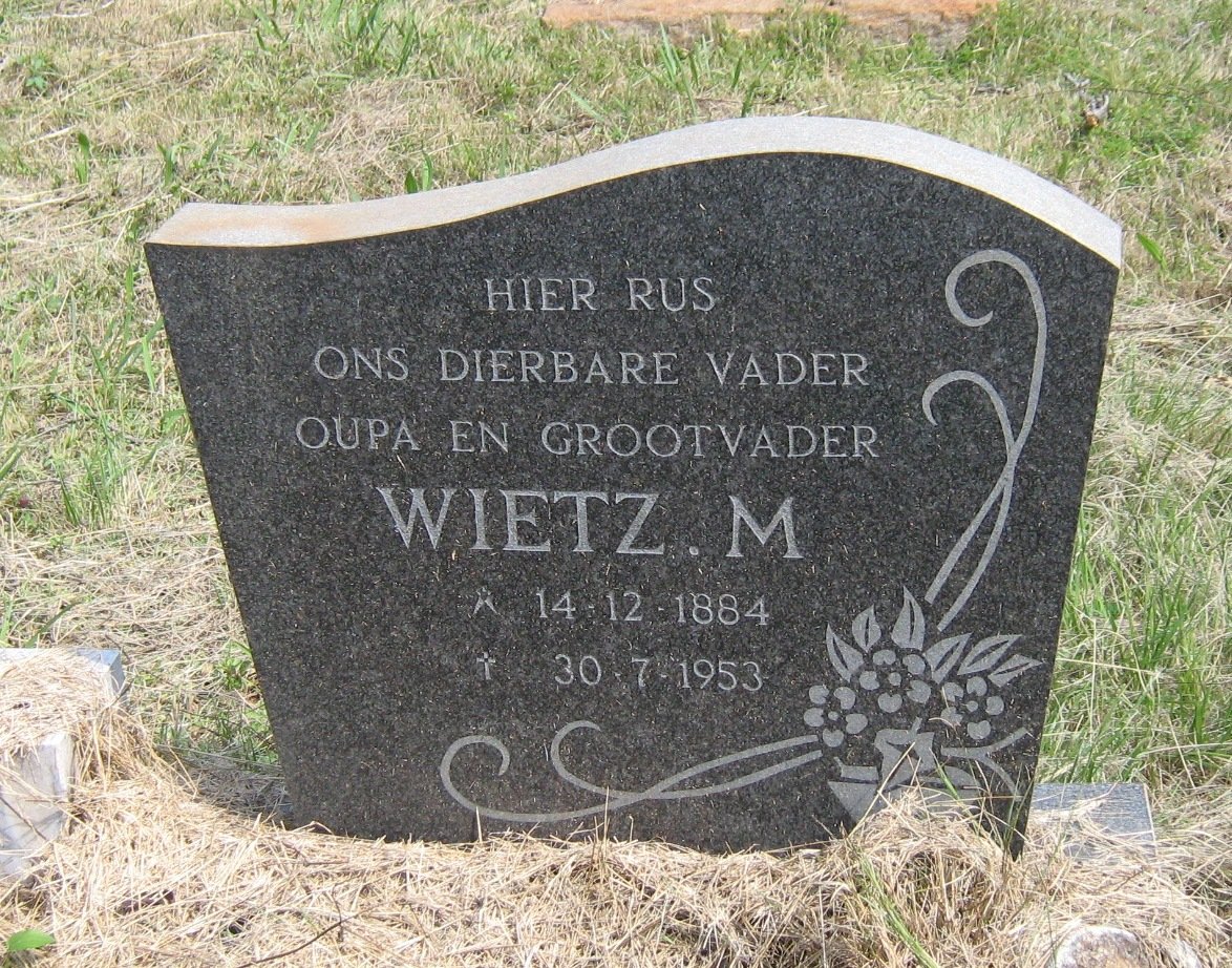 WIETZ M. 1884-1953 &amp; Johanna H. SMITH 1891-1982
