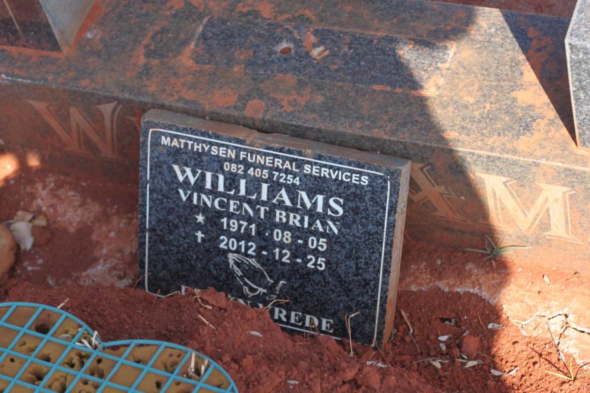 WILLIAMS Vincent Brian 1971-2012