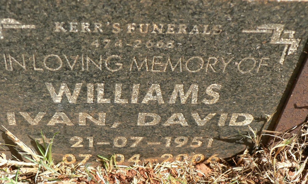 WILLIAMS Ivan David 1951-2006