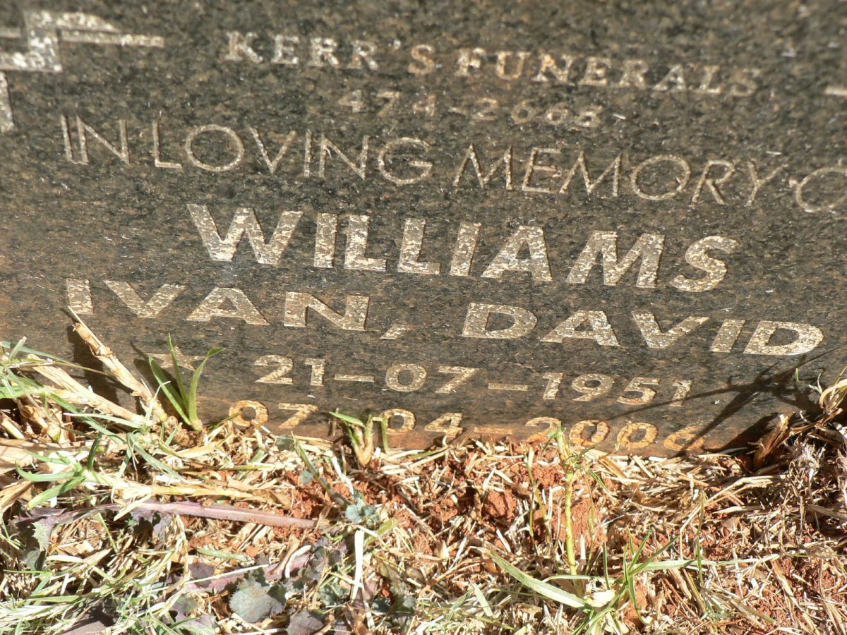 WILLIAMS Ivan David 1951-2006