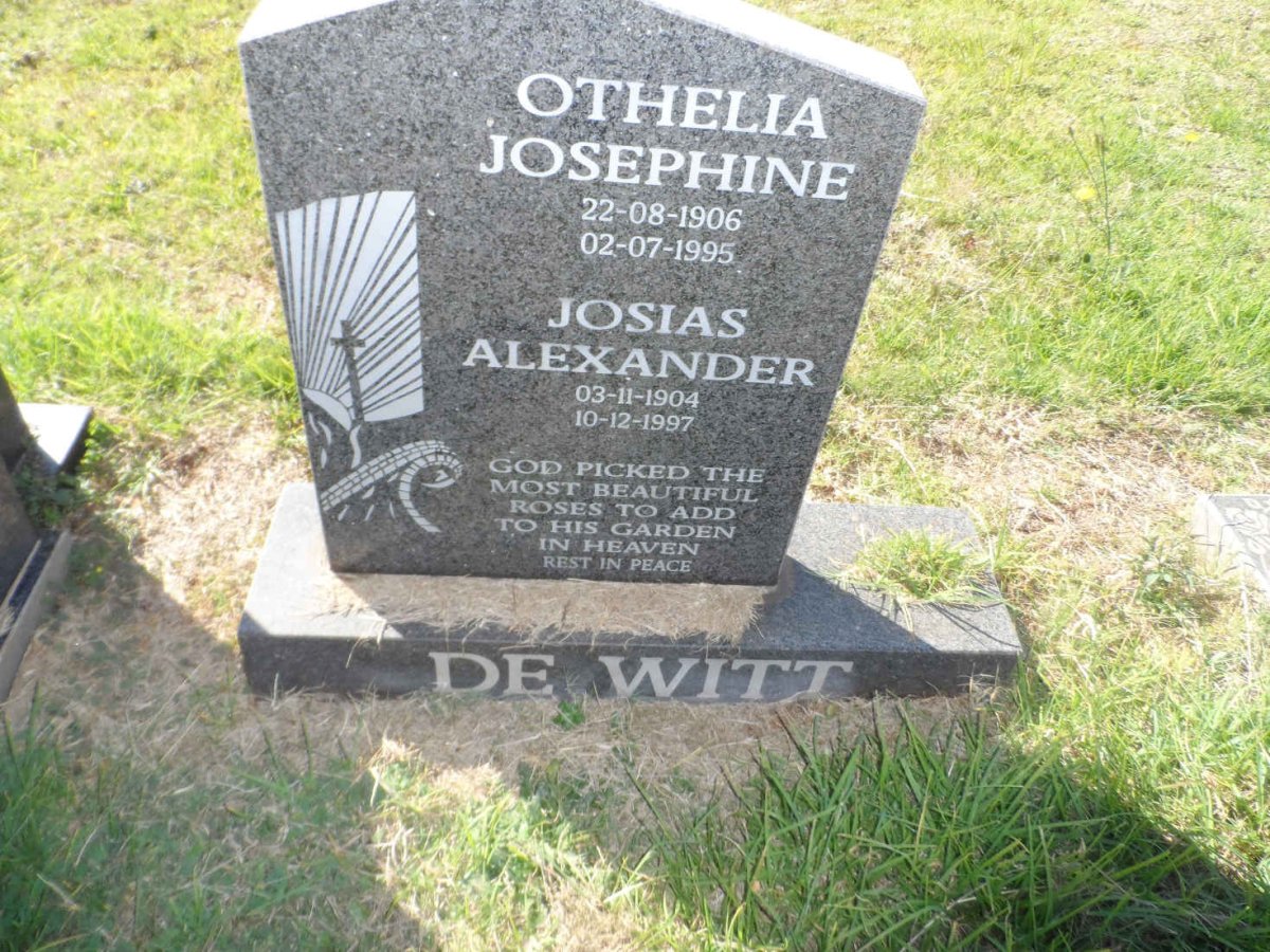 WITT Josias Alexander, de 1904-1997 &amp; Othelia Josephine 1906-1995