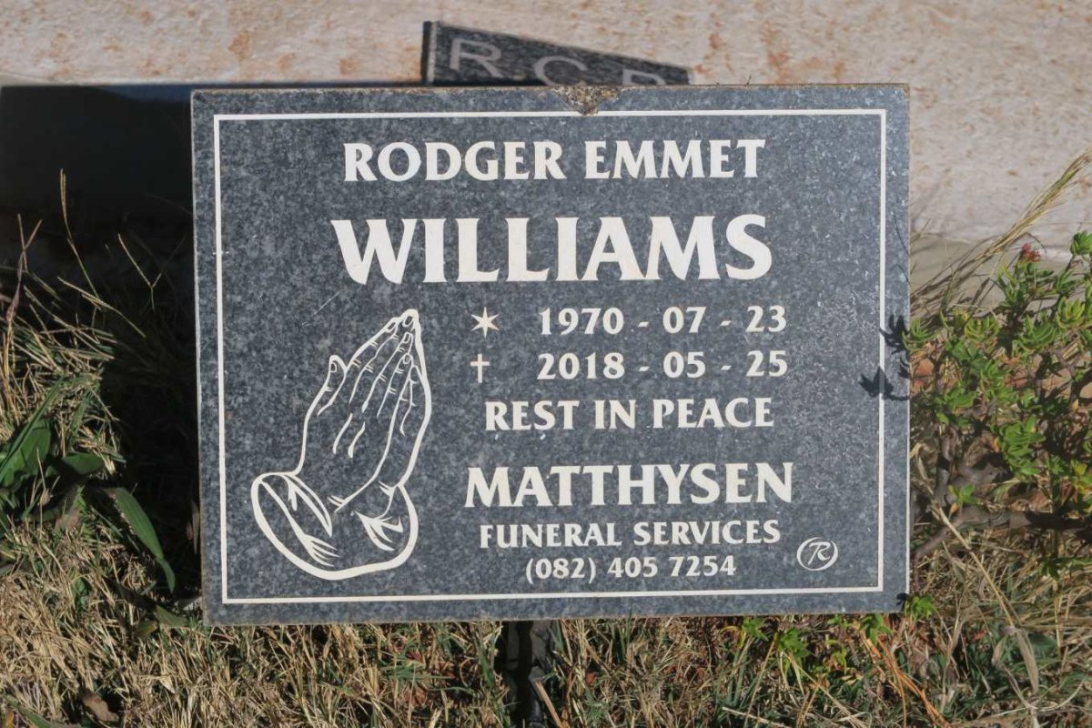 WILLIAMS Rodger Emmet 1970-2018
