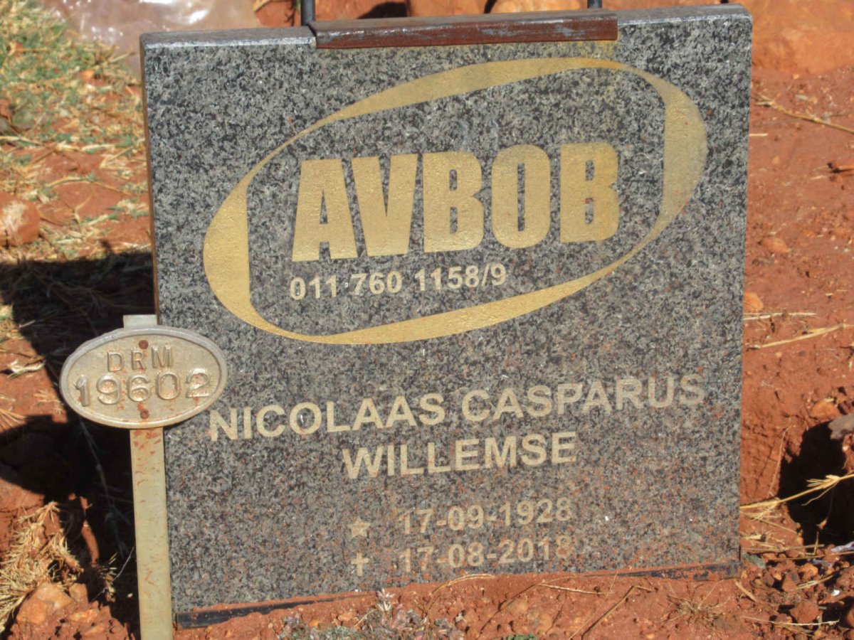 WILLEMSE Nicolaas Casparus 1928-2018