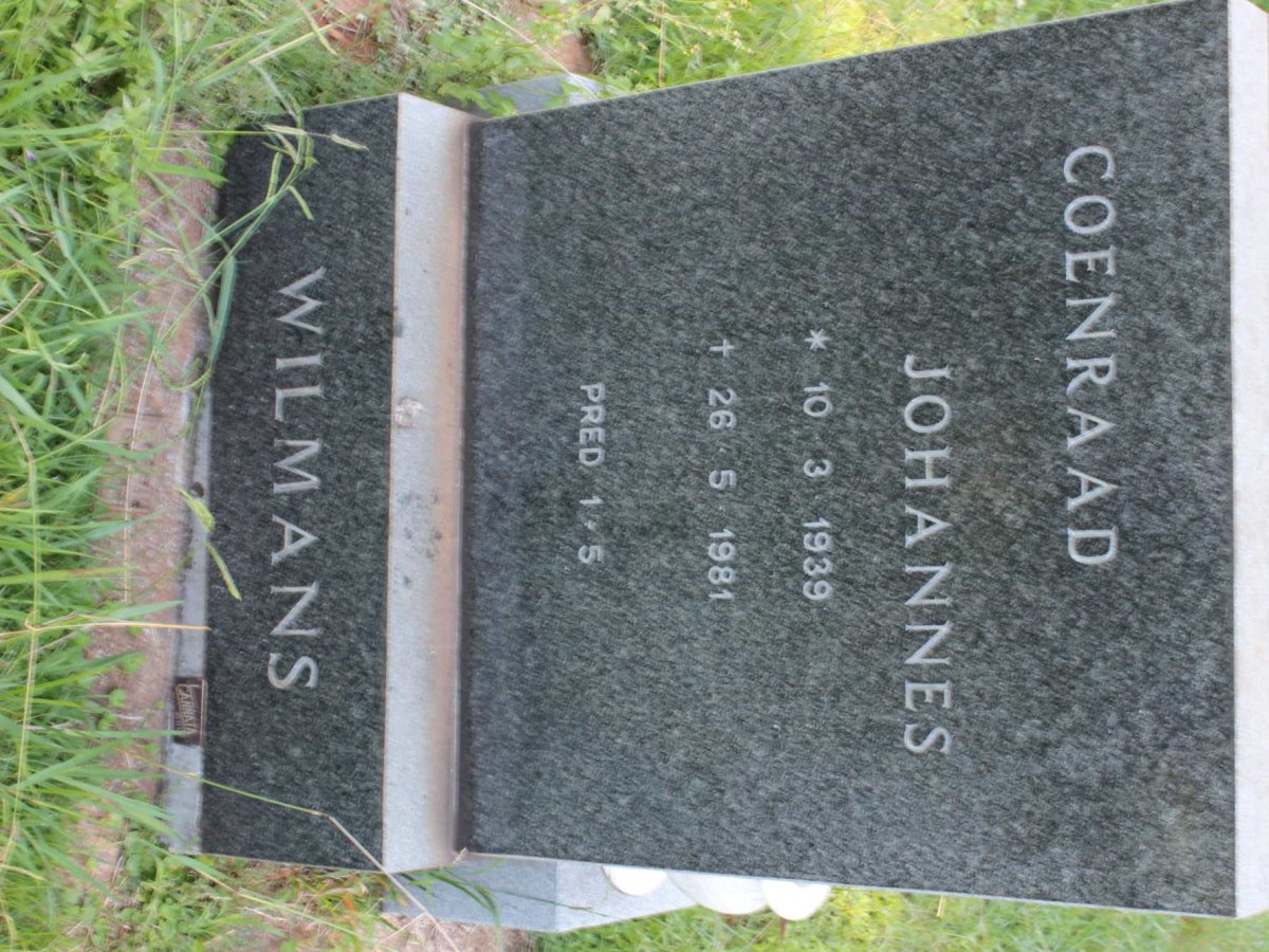 WILMANS Coenraad Johannes 1939-1981