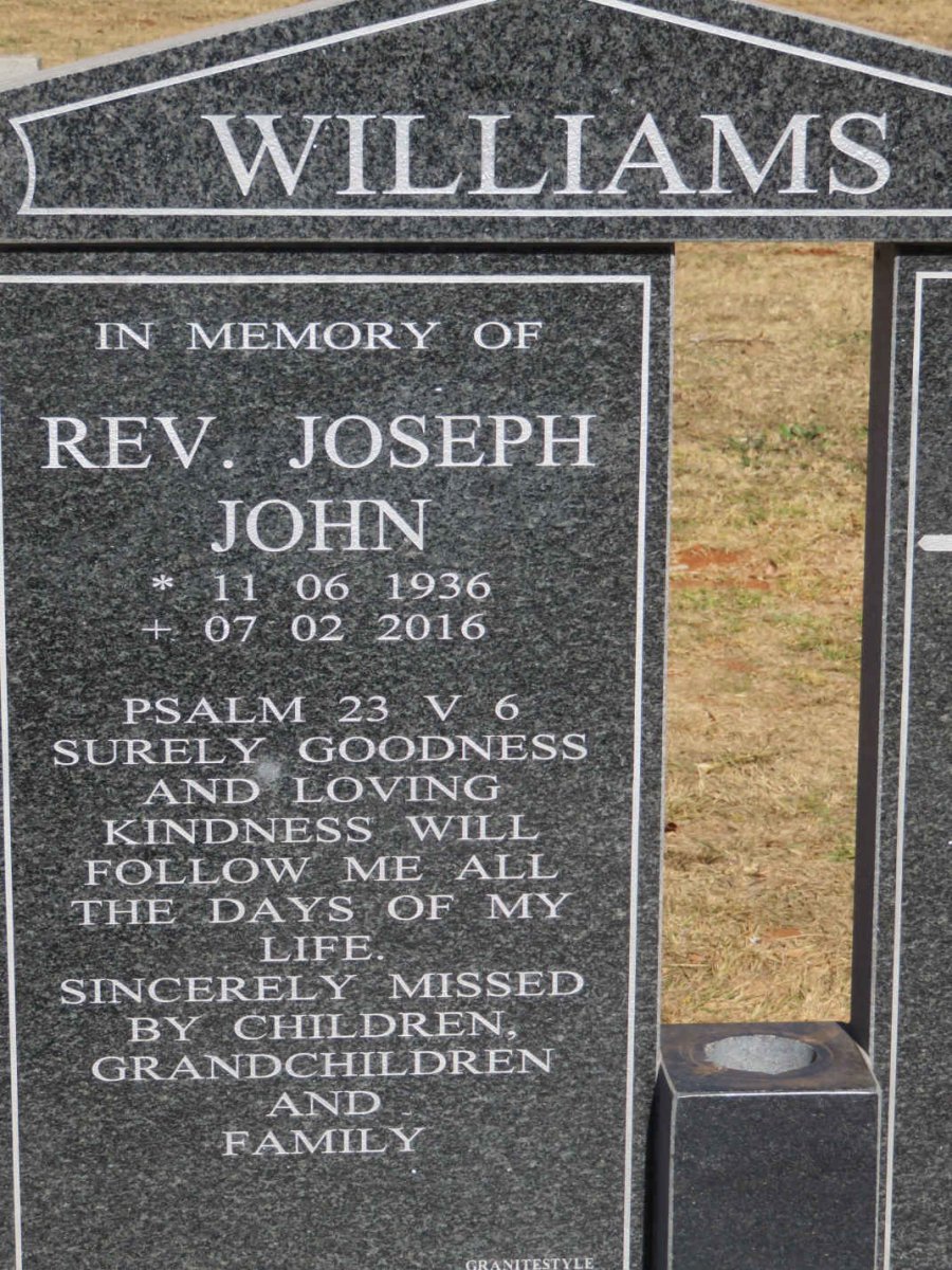 WILLIAMS Joseph John 1936-2016