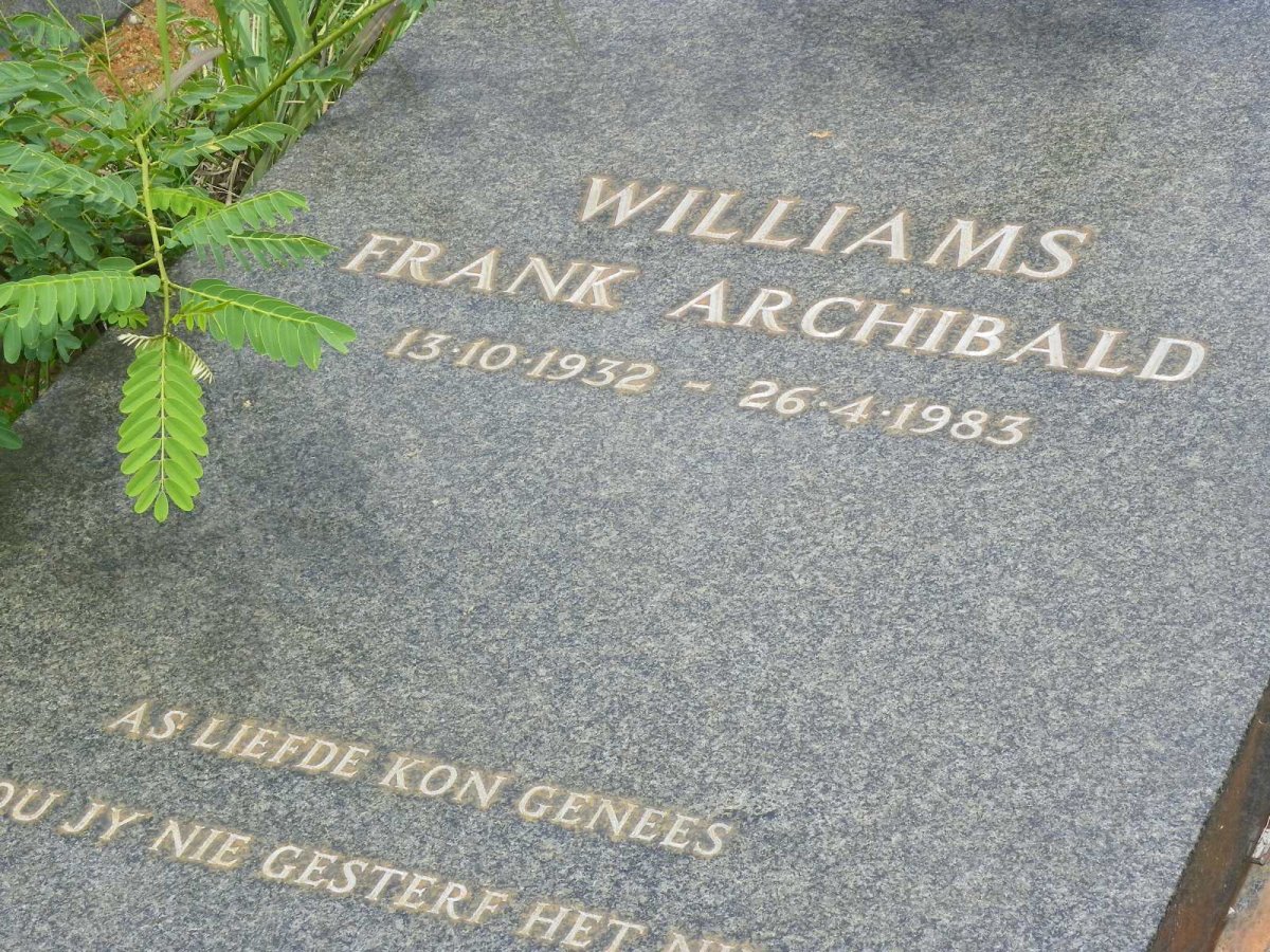 WILLIAMS Frank Archibald 1932-1983