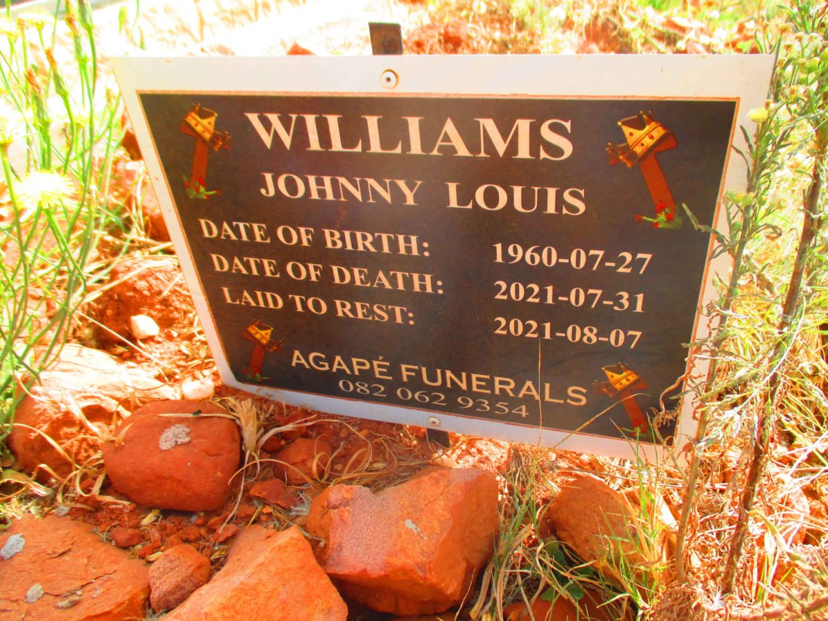 WILLIAMS Johnny Louis 1960-2021
