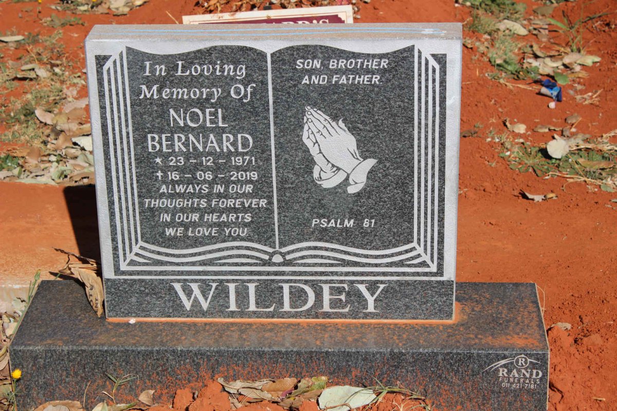 WILDEY Noel Bernard 1971-2019