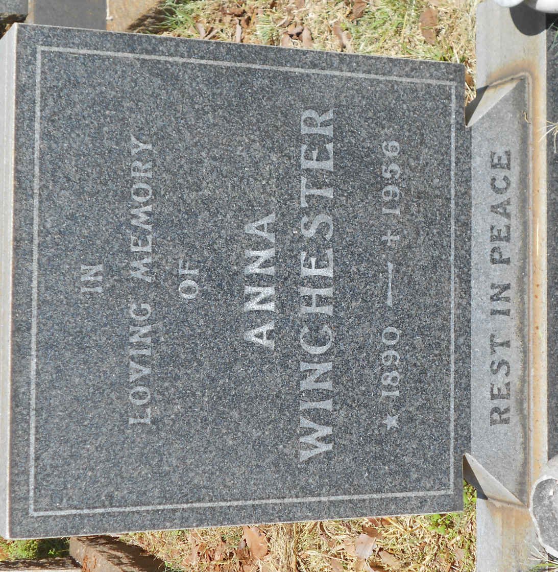 WINCHESTER Anna 1890-1956