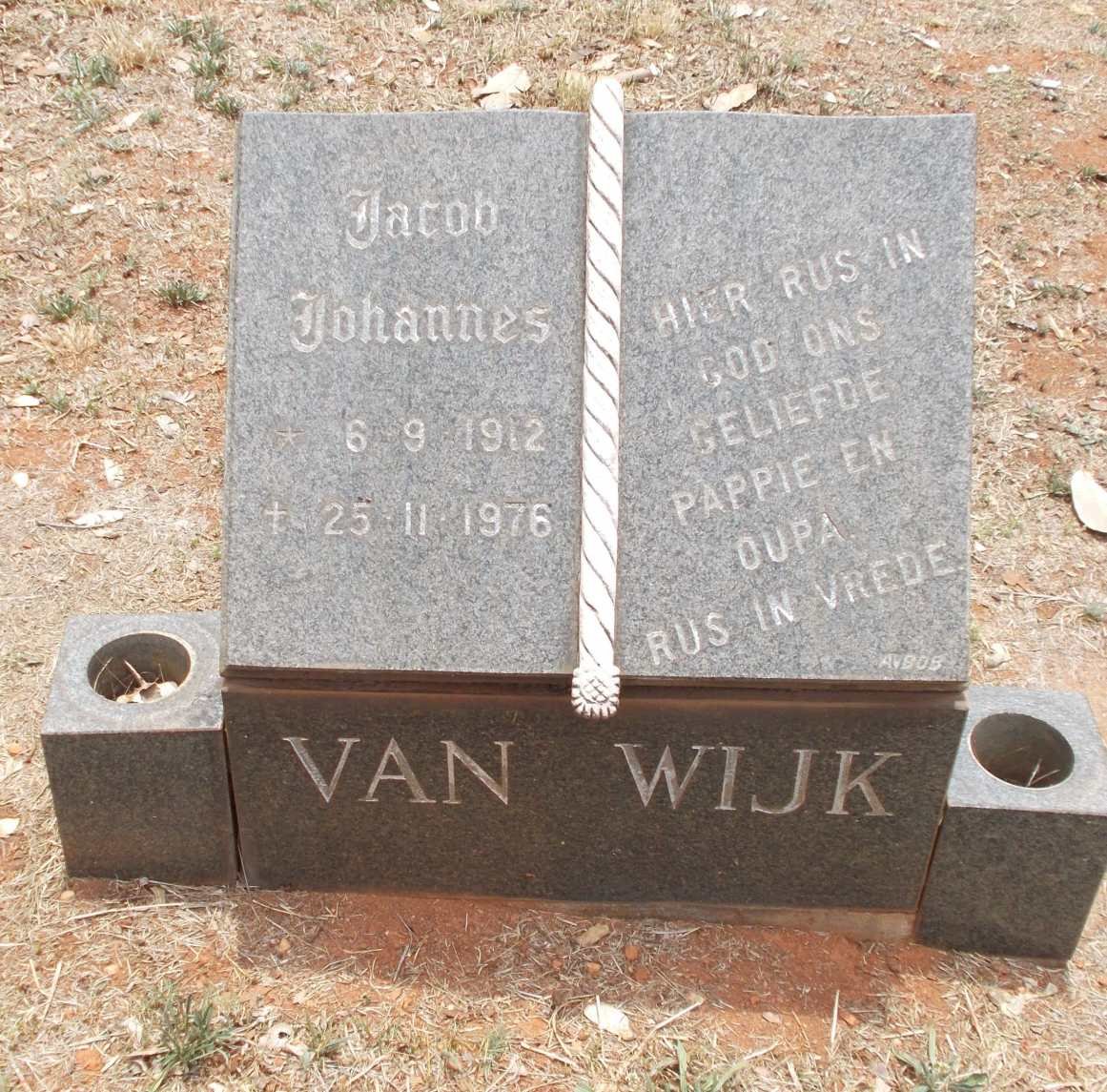 WIJK Jacob Johannes, van 1912-1976