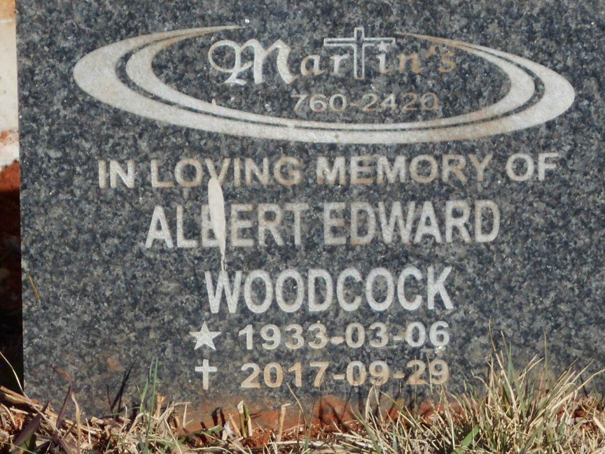 WOODCOCK Albert Edward 1933-2017