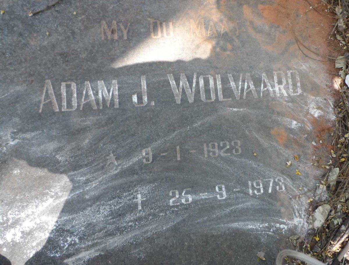 WOLVAARD Adam J. 1923-1973