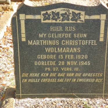 WOLMARANS Marthinus Christoffel 1920-1945