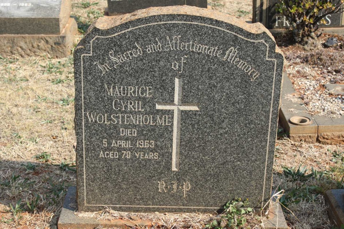 WOLSTENHOLME Maurice Cyril -1963