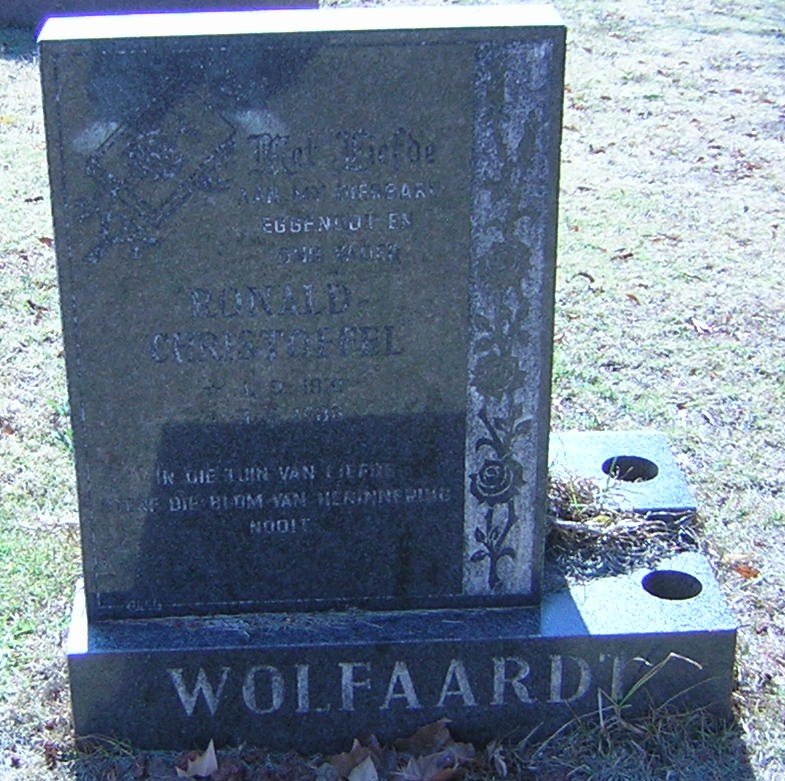WOLFAARDT Ronald Christoffel 1931-1986