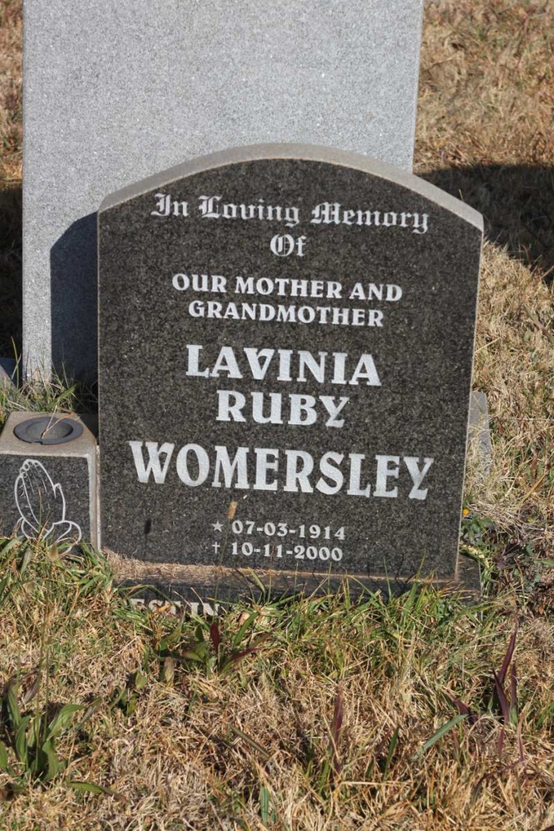 WOMERSLEY Lavinia Ruby 1914-2000