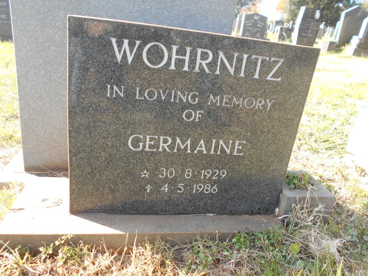 WOHRNITZ Germaine 1929-1986