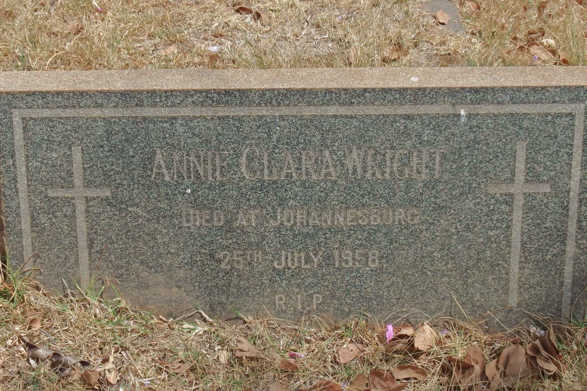 WRIGHT Annie Clara -1958