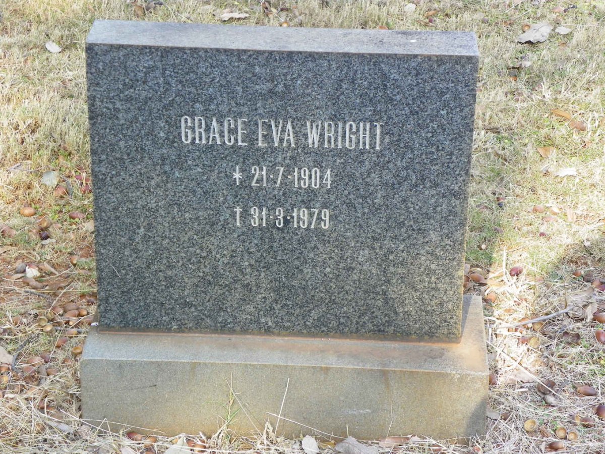 WRIGHT Grace Eva 1904-1979