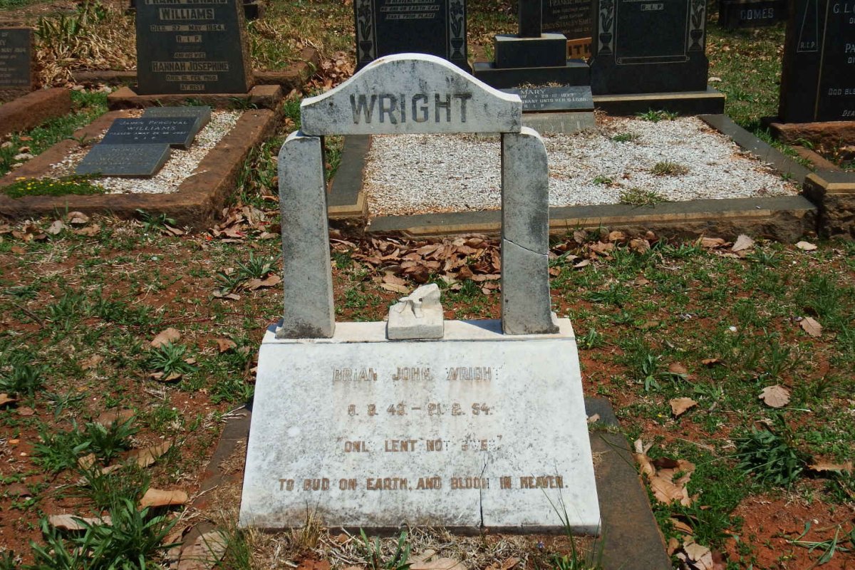 WRIGHT Brian John 1943-1954
