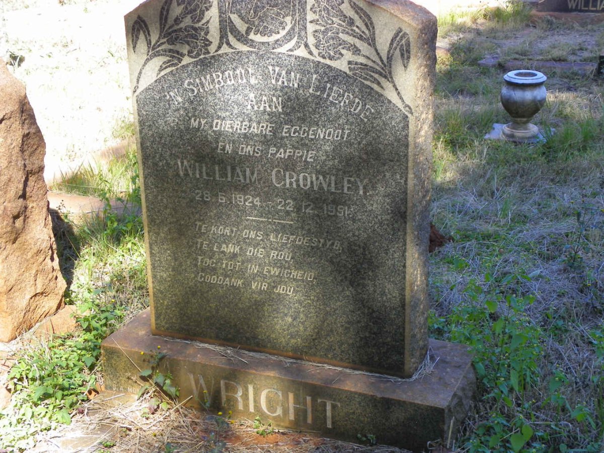 WRIGHT William Crowley 1924-1951