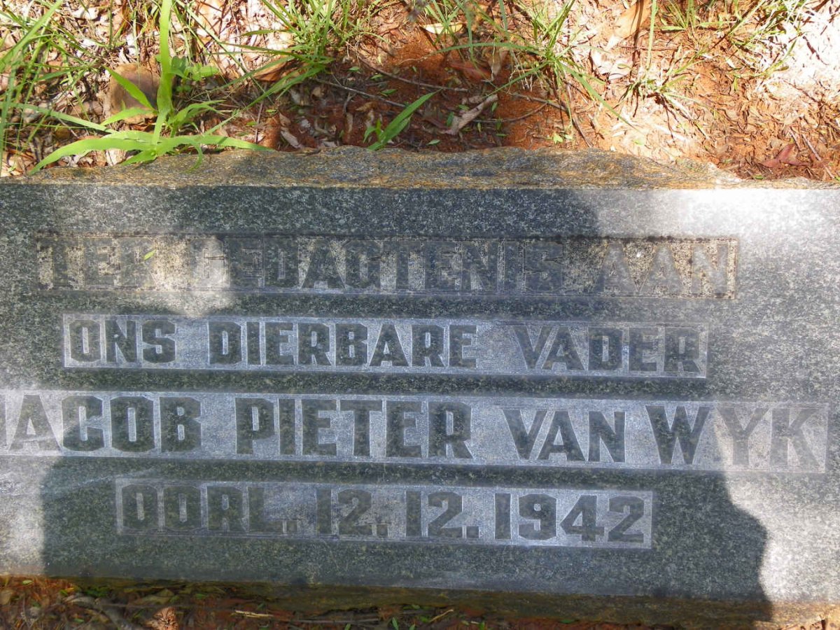 WYK Jacob Pieter, van -1942