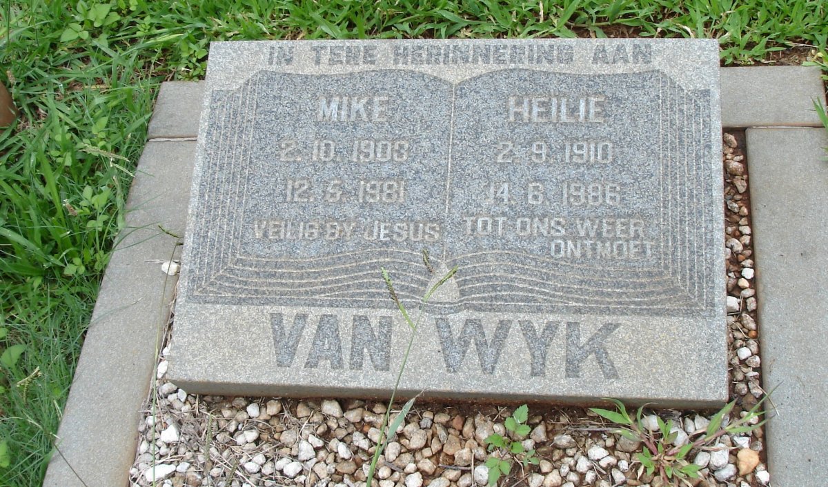 WYK Mike, van 1903-1981 &amp; Heilie 1910-1986