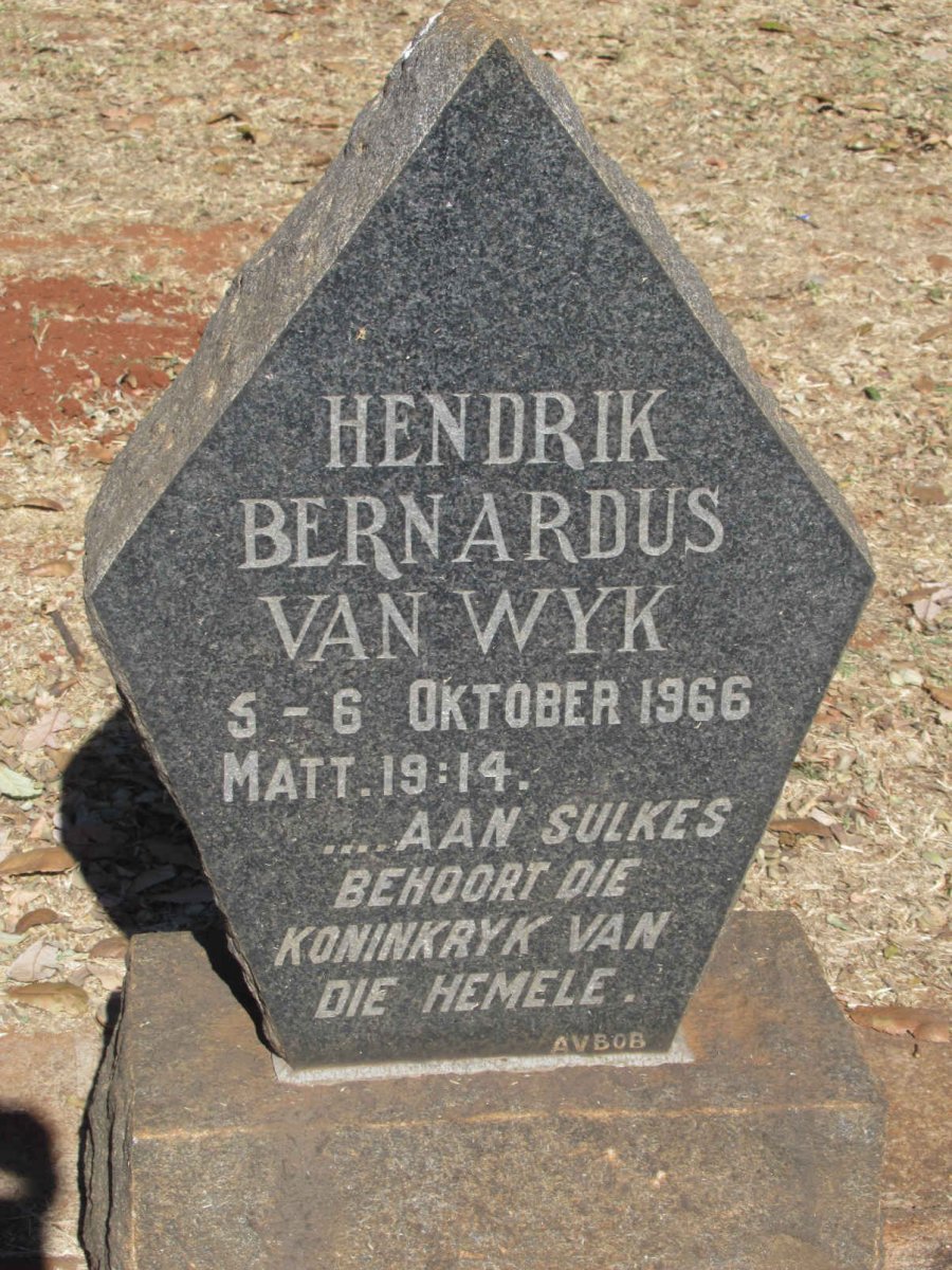 WYK Hendrik Bernardus, van 1966-1966