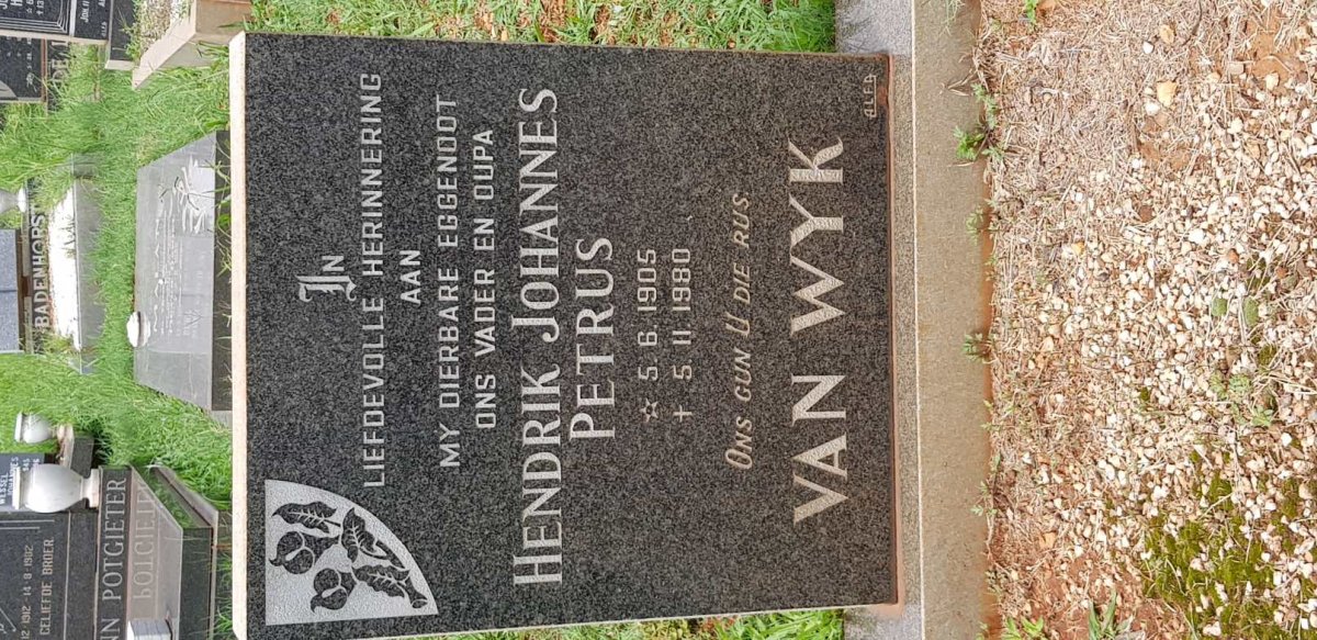 WYK Hendrik Johannes Petrus, van 1905-1980