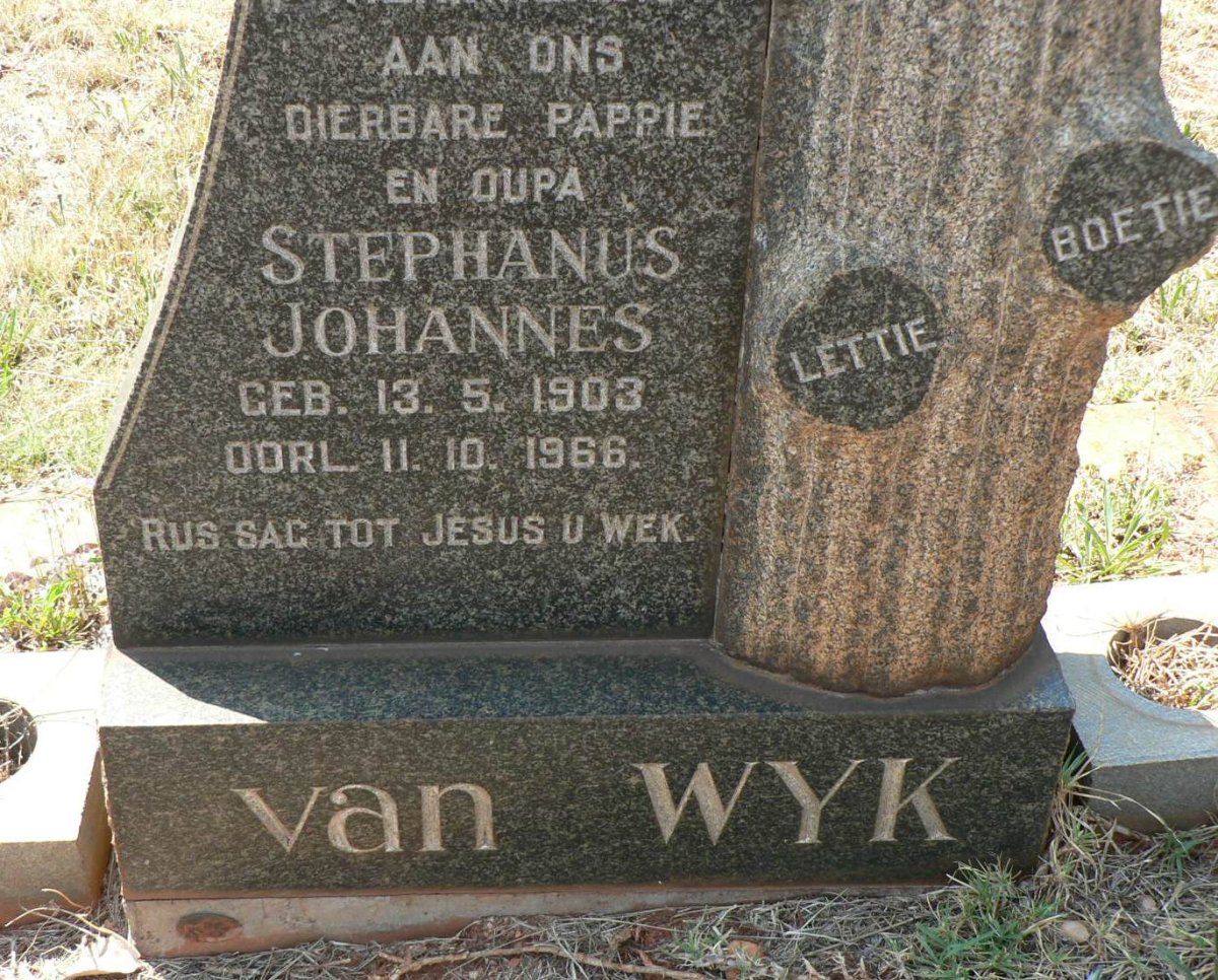 WYK Stephanus Johannes, van 1903-1966