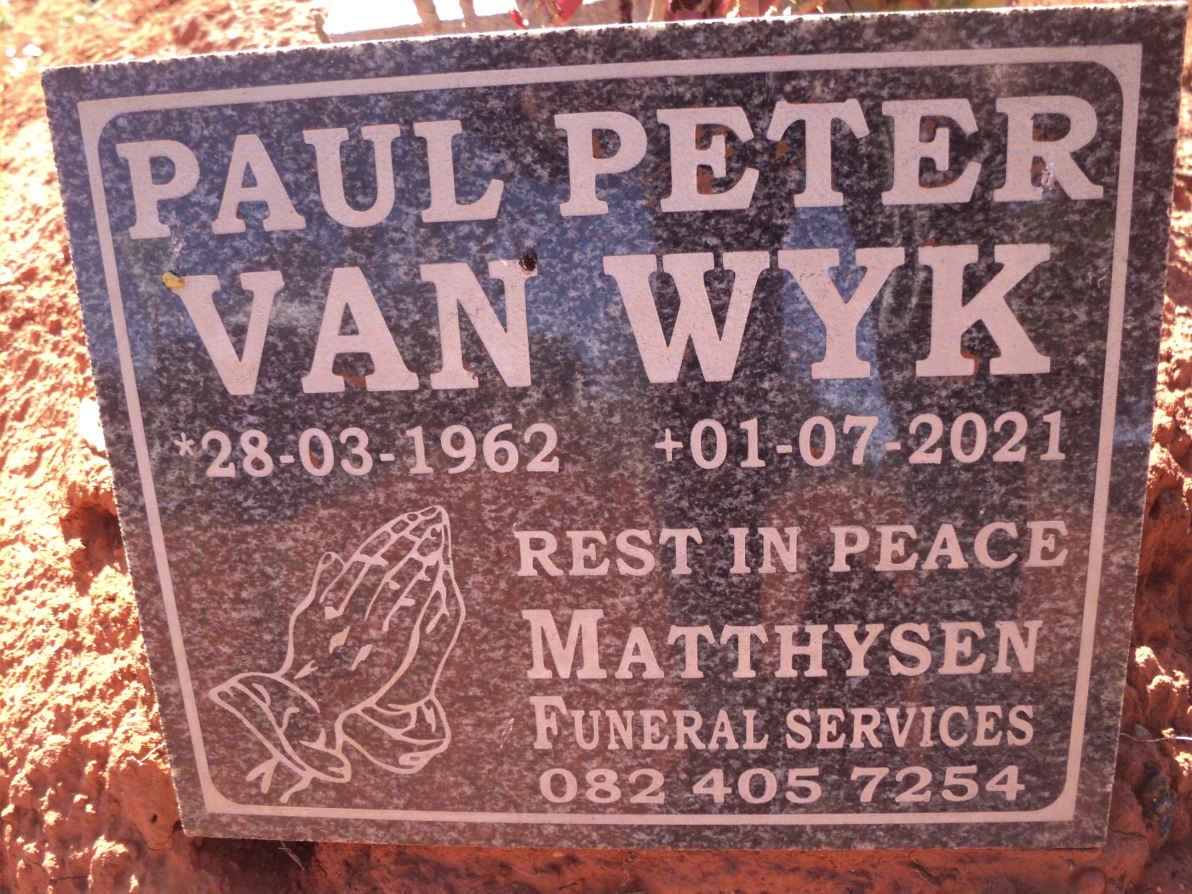 WYK Paul Peter, van 1962-2021