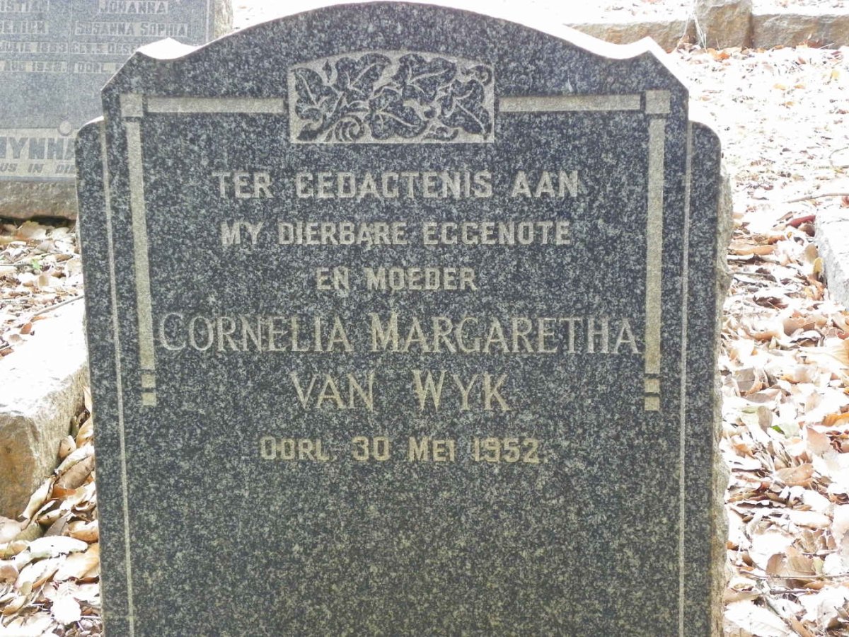WYK Cornelia Margaretha, van -1952