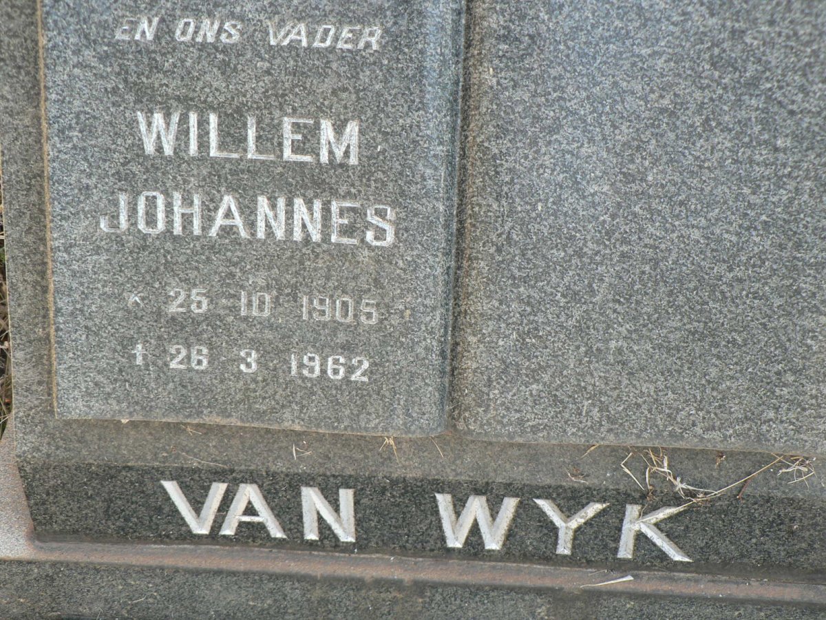 WYK Willem Johannes, van 1905-1962