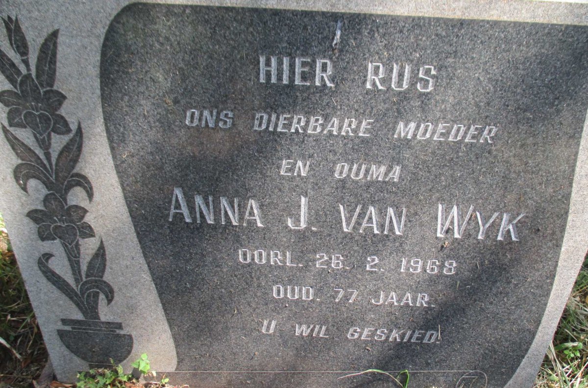 WYK Anna J., van -1968
