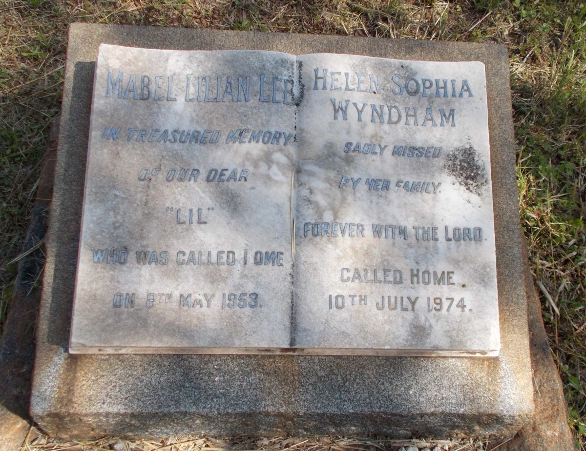 WYNDHAM Helen Sophia -1974 :: LEE Mabel Lilian -1953